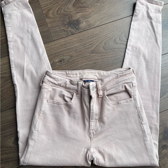 American Eagle Powder Pink High Rise Jeggings - Picture 2 of 8